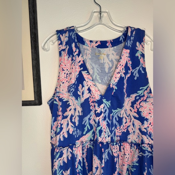 Lilly Pulitzer Blue and Pink Sleeveless Dress - Picture 3 of 7